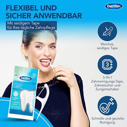 Zahnseidesticks Sensitive Clean Minze extra sanft DenTek