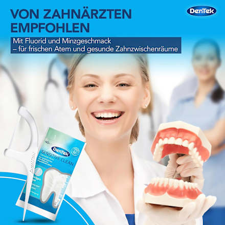 Zahnseidesticks Sensitive Clean Minze extra sanft DenTek