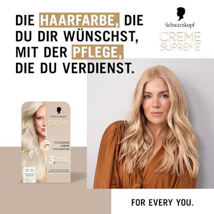 Dauerhafte Coloration Creme Supreme 11-11 Ultra-helles Titanblond Schwarzkopf CREME SUPREME