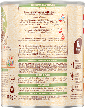 Getreidebrei Milch Weizen ab 6.Monat Nestlé Cerelac