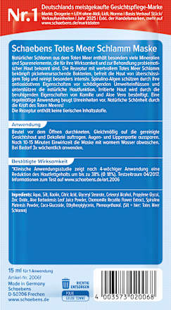 Gesichtsmasken Totes Meer (10St.x15 ml) Schaebens