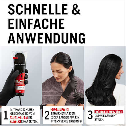 Haartönung Glanzbehandlung Glossing Schwarz Schwarzkopf Brillance