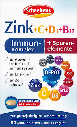 Immun-Kur Zink + C + D3 + B12 Schaebens