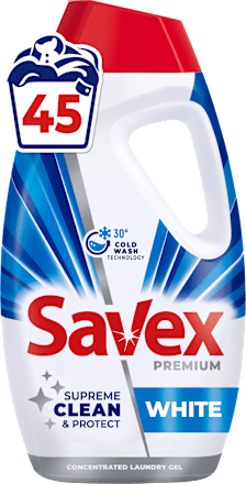 Гел за бяло пране Premium White, 45 пранета Savex