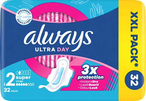 Превръзки Ultra Day с крилца, размер 2 always
