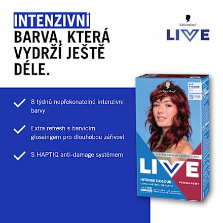 Intense Colour barva na vlasy 043 Vášnivá červená Schwarzkopf LIVE