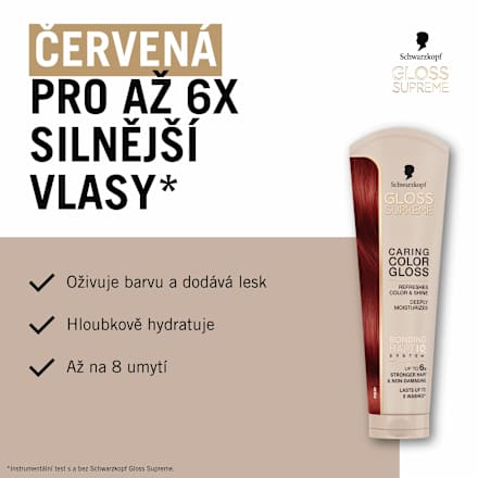 pečující barva na vlasy Color Gloss, červená Schwarzkopf GLOSS SUPREME