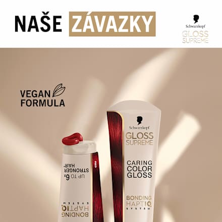 pečující barva na vlasy Color Gloss, červená Schwarzkopf GLOSS SUPREME