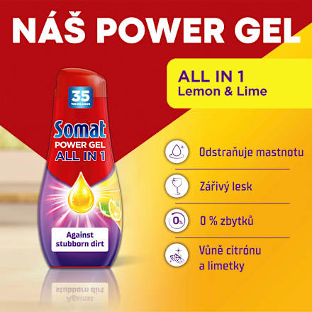All in 1 gel do myčky Lemon & Lime 2x720ml Somat