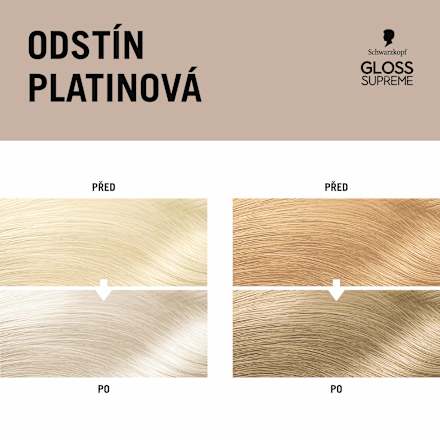 pečující barva na vlasy Color Gloss, platinová Schwarzkopf GLOSS SUPREME