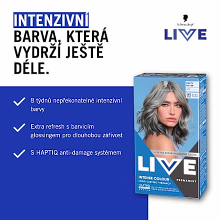 Intense Colour barva na vlasy U72 Šedivá stříbrná Schwarzkopf LIVE