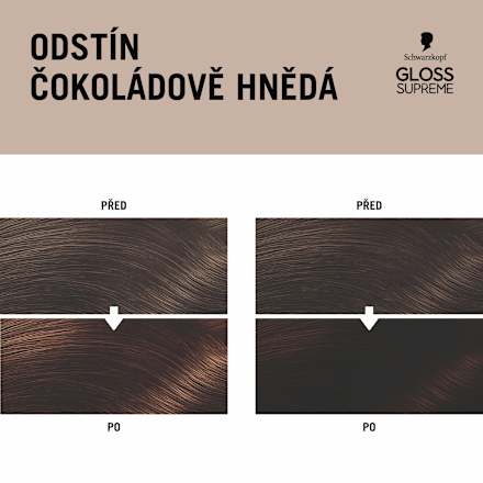 pečující barva na vlasy Color Gloss, čokoládově hnědá Schwarzkopf GLOSS SUPREME