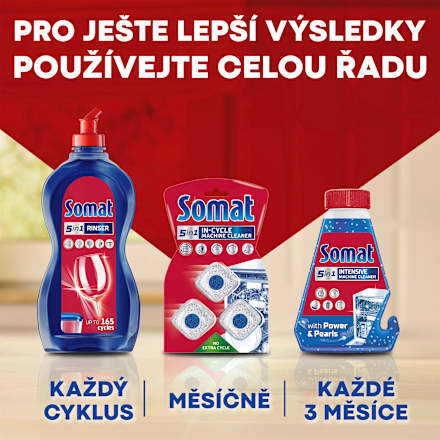 Excellence Premium 5 v 1 přípravek na mytí nádobí v myčce 3x684 ml Somat