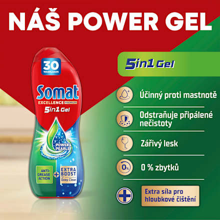 Excellence Premium 5 v 1 přípravek na mytí nádobí v myčce 3x684 ml Somat