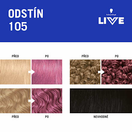 Intense Colour barva na vlasy 105 Růžovo fialová Schwarzkopf LIVE