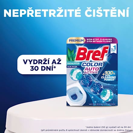 WC blok Color Auto Aktiv Eucalyptus 5x50 g Bref