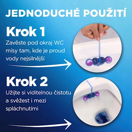 WC blok Color Auto Aktiv Eucalyptus 5x50 g Bref