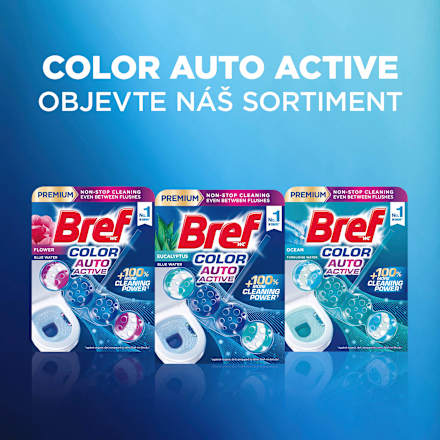 WC blok Color Auto Aktiv Eucalyptus 5x50 g Bref