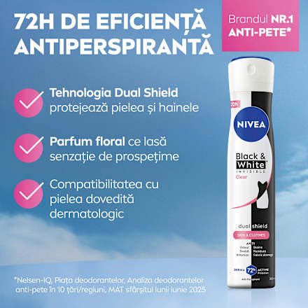 Deodorant spray B&W Clear NIVEA