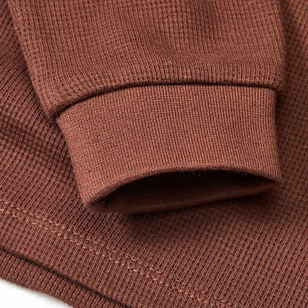 Langarmshirt mit Waffel-Struktur, braun, Gr. 116 ALANA