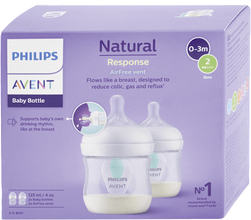 Dojčenská fľaša Natural Response, 125ml - 0-3m PHILIPS AVENT