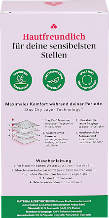 Periodenunterwäsche Hipster Starke Periode & Nacht schwarz, Gr. S The Female Company