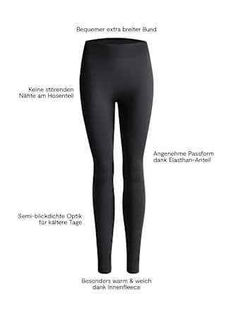 Thermo-Leggings mit Innenfleece schwarz Gr. 36/38 nur die