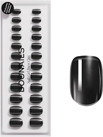 Künstliche Nägel Press Ons Extra Short Square Black Pearl Doonails