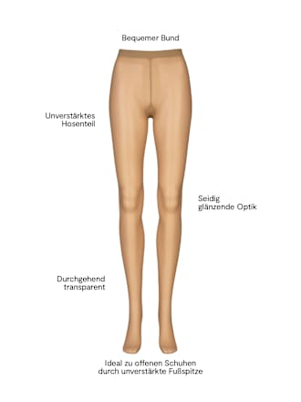 Strumpfhose transparent mandel Gr. 44/48, 15 DEN nur die