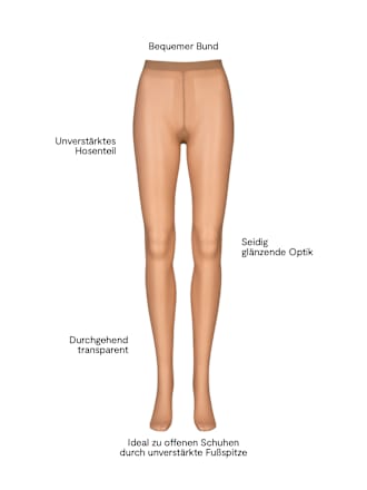 Strumpfhose transparent amber Gr. 44/48, 15 DEN nur die
