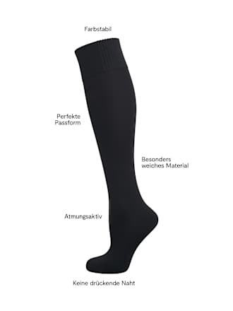 Kniestrümpfe mit Bambus-Viskose schwarz Gr. 35-38 nur die