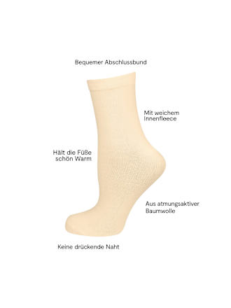 Socken Wohlig Warm beige & braun, Gr. 35-38 nur die