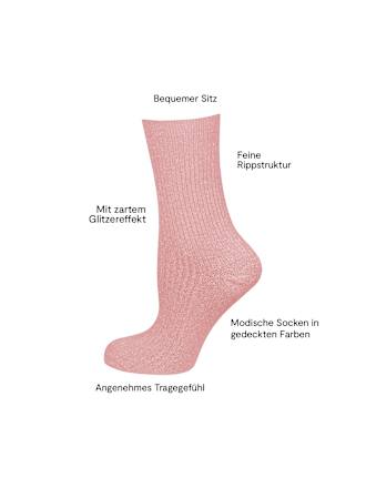 Socken mit Ripp-Struktur & Glitzer rosa + blau + weiß Gr. 39-42 nur die