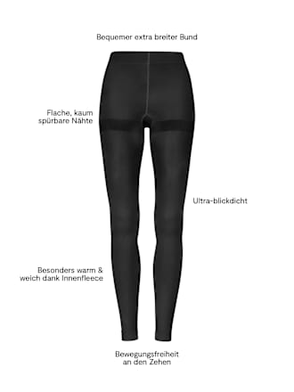 Leggings Wohlig Warm schwarz Gr. 38/40, 100 DEN nur die