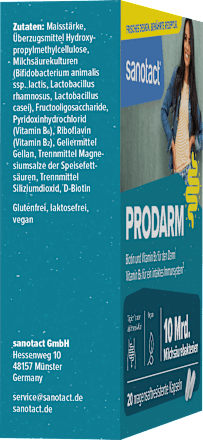 ProDarm + Milchsäurekulturen Kapseln 20 St. sanotact