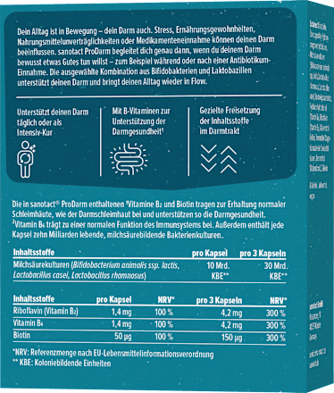 ProDarm + Milchsäurekulturen Kapseln 20 St. sanotact
