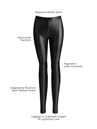 Leggings in Leder-Optik schwarz Gr. 36/38 nur die