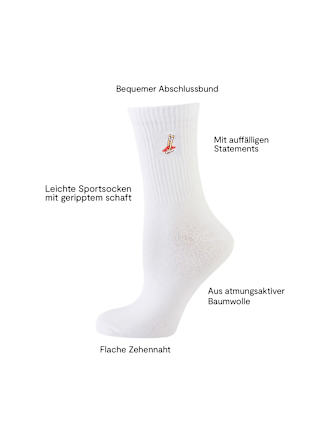 Crew Socken mit Sushi-Motiv weiß Gr. 39-42 nur die