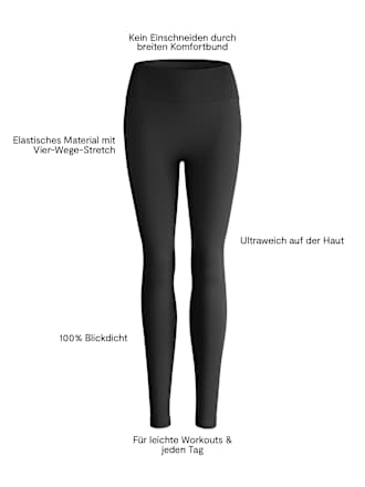 Leggings Soft-Touch schwarz Gr. 36/38 nur die