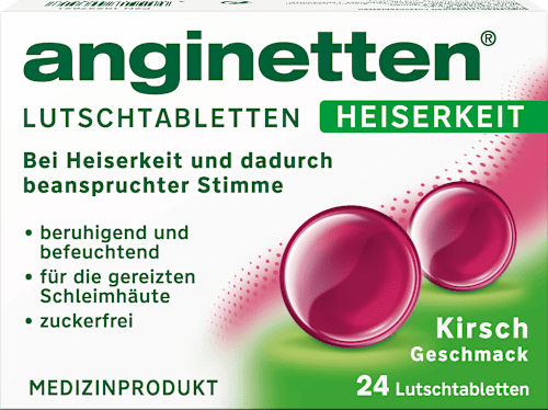 Lutschtabletten Heiserkeit zuckerfrei Kirsche anginetten