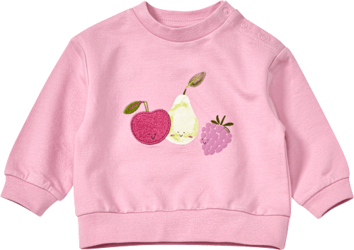 Sweatshirt mit Obst-Applikation, rosa, Gr. 62 ALANA