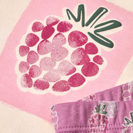 Set mit Langarmshirt & Leggings mit Brombeer-Motiv, lila, Gr. 56 ALANA