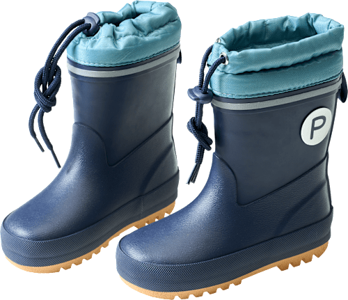 Gummistiefel mit Kunstfellfutter, blau, Gr. 22/23 PUSBLU