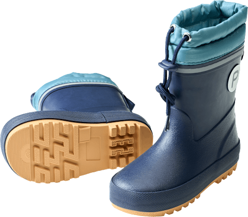 Gummistiefel mit Kunstfellfutter, blau, Gr. 22/23 PUSBLU