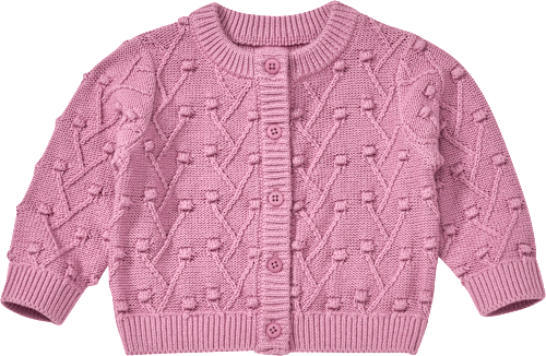 Strickjacke mit Noppen-Struktur, beere, Gr. 62 ALANA