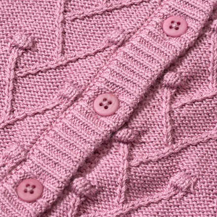 Strickjacke mit Noppen-Struktur, beere, Gr. 62 ALANA