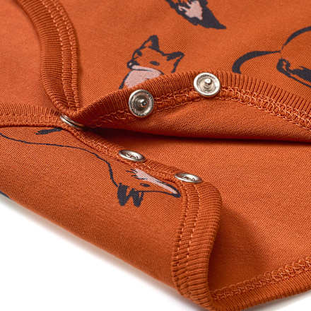 Body Langarm Pro Climate mit Fuchs-Muster, braun, Gr. 74/80
 ALANA