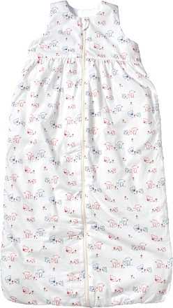 Schlafsack 3 TOG mit Waldtier-Muster, weiß, 100 cm ALANA