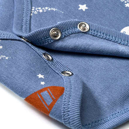 Body Langarm mit Weltall-Muster, blau, Gr. 86/92
 ALANA