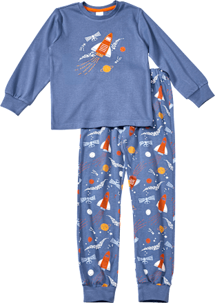 Schlafanzug mit Weltraum-Motiv, blau, Gr. 122/128
 ALANA